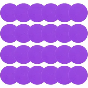 4 Inch Poly Spot Markers, 24Pcs Non Slip Rubber Floor Dots with Storage Bag Flat Agility Cones for Sports Training Basketball Football