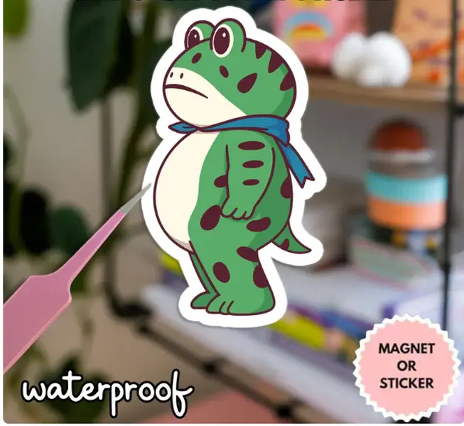 Portland Frog Protester Sticker, Anti ICE Sticker, Anti Establishment, Resistance, Anti ICE Sticker, Pro Immigrant Sticker