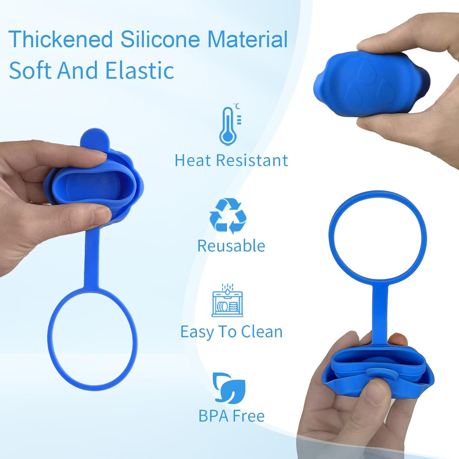 【3 PCS】3 & 5 Gallon Water Jug Cap, Reusable Replacement Cap, Upgrade Non Spill Bottle Caps Fits 55mm Water Jug (3) Drinkware Silicone Disposable Cup Mug