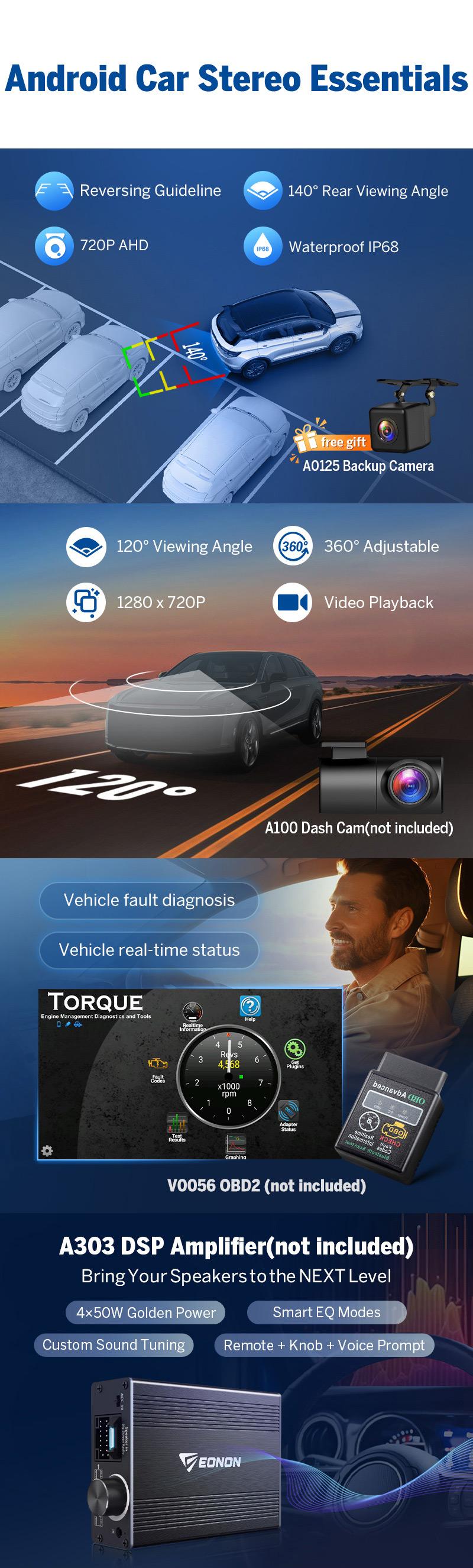 EONON Car Stereo for VW SEAT Skoda, Golf, Jetta, Polo, Passat, Scirocco, Tiguan, T5, Touran, Sharan, EOS, Fabia, Praktik, Wireless CarPlay & Android Auto Car Radio Touch Screen, 10.1" Android 14 Car head unit, AM/FM, SWC, BT - VWX7A / VWX6S