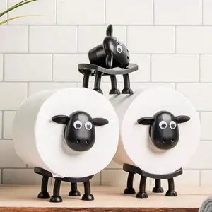 Funny Sheep Design Toilet Paper Holder, 3D Printed, Bathroom Decorations, Creative Tissue Roll Storage & Cute Bathroom Decor Accessory