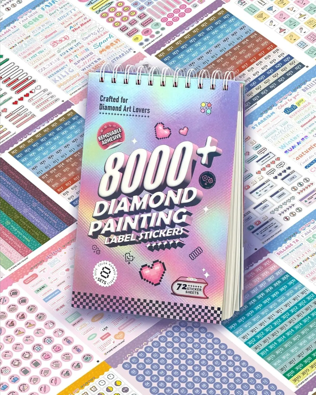 Art Label Sticker Book  Painting Stickers Book, 72-Page 8000+ Stickers for  Painting Lovers