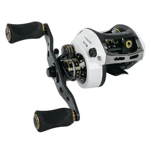 Ardent AAG73LBA Apex Grand Casting Reel - 7.3-1 Ratio, 5.9 oz, Deep V6061 T6 Aluminum Spool, Extra Long Handle, White