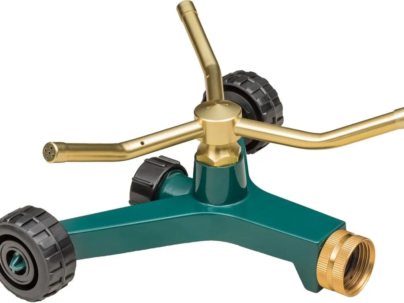 58257N Lawn and Garden 3-Arm Metal Sprinkler with Wheel Base