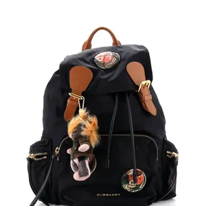 Pre-owned BURBERRY Nylon Backpacks Rucksack Backpack Patch Embellished Medium by Rebag