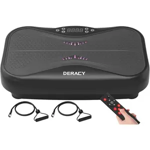 Vibration Plate Exercise Machine Whole Body Workout 3D XL Platform Shaker with Resistance Bands for Weight Loss, Body Shaping and Fat Burning