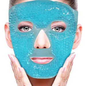 Cold Face Eye Mask Ice Pack Reduce Face Puff, Dark Circles, Gel Beads Hot Heat Cold Compress Pack, Pressure, Headaches, Skin Care, Post Laser Care