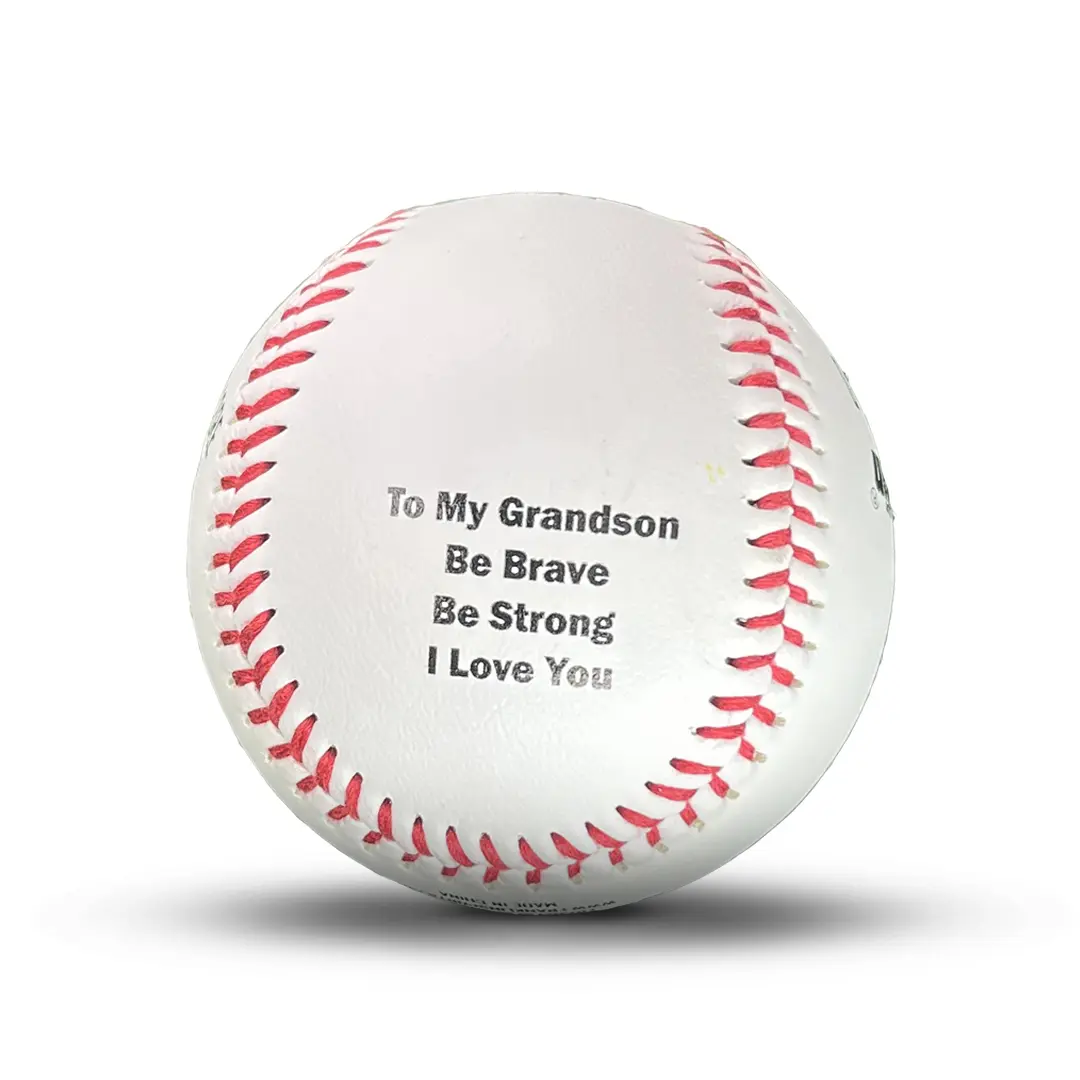 Custom To My Grandson Baseball Gift, Personalized Baseball