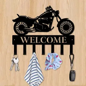 Motorcycle Shaped Wall Hook, Multi-purpose Wall Mounted Key Hanger, Home Decor for Living Room Bedroom Bathroom, Organiser