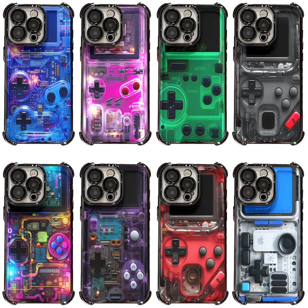 Retro Video Game Controller Circuit Board Neon Electronic Phone Case - Chemical Free, Sturdy Shockproof Hard Cover for Various Models: iPhone 11-17, Pro, Pro Max, Plus, 15 | Samsung Galaxy S23-S26, Plus, Ultra (Christmas, Birthday Gift Ideas)