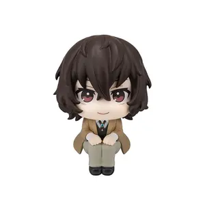 New 10cm Bungou Stray Dogs Anime Figure Look Up Nakajima Atsushi Action Figure Q Version Dazai Osamu Figurine PVC Collection Toy
