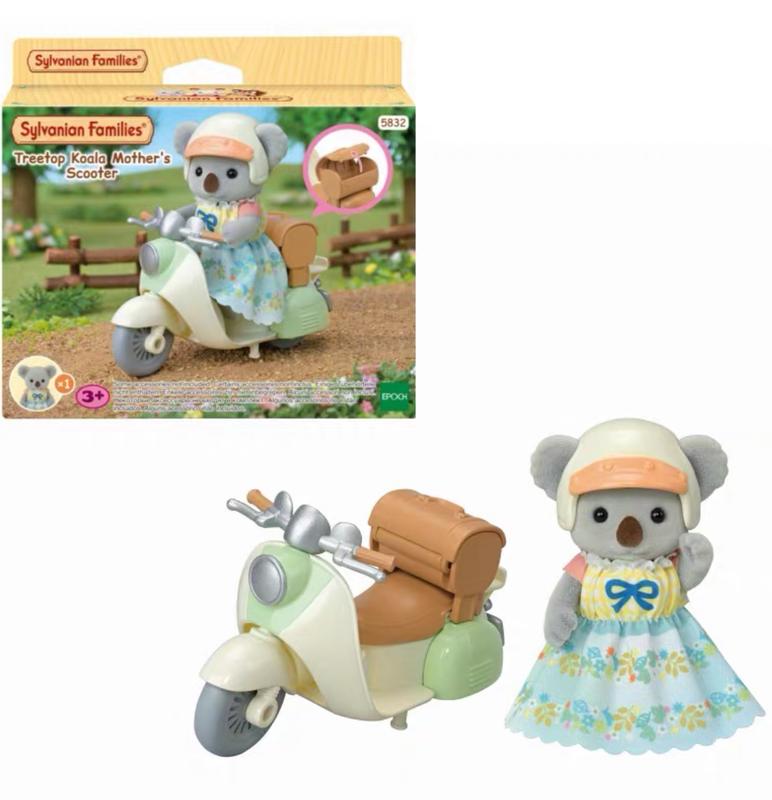 Sylvanian Families Treetop Koala Mother's Scooter Set RARE Calico Critters