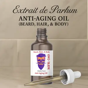 MFK-540 2oz Designer Cologne Scented Beard, Body, & Hair Anti-Aging Oil with 11 Natural Oils & 1 Designer Fragrance Oil for Beard, Hair & Body Care Anti-Aging Formula