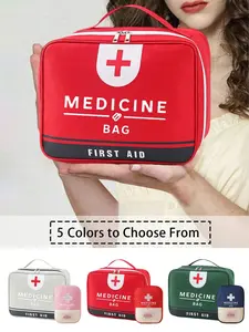 Portable Medicine Bag, Multi-Layer Design, Small Pill Storage Pouch, Emergency Kit, Travel Essential, Daily Use, Outdoor, Holiday