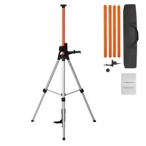 Laser Level Tripod, 1/4"-20 & 5/8"-11 Thread Mount, 40.94-133.85 inch Height Adjustment with Level Bubble & Heavy-duty Stand, Extendable Pole Lightweight Aluminum Tripod for Laser Scanner