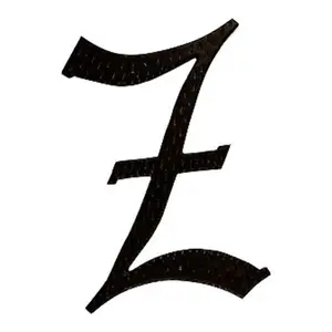 212 MAIN Hand-Mounted Aluminium Decorative Monogram Z Sign, 24 In. Home Accent Plaque with Mounting Kit, Montague Metal Products HAM-24-Z