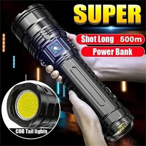 1pc Rechargeable LED Flashlights, With 5 Lighting Modes, Long Lasting Powerful Handheld Bright Flashlight For Emergencies Camping, Rescue, Hunting, Inspection, Repair Outdoor Running, Hunting, Camping, Hiking