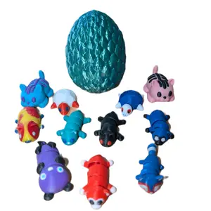3D Printed Mystery Egg with Articulated Critters Decor - Ornaments