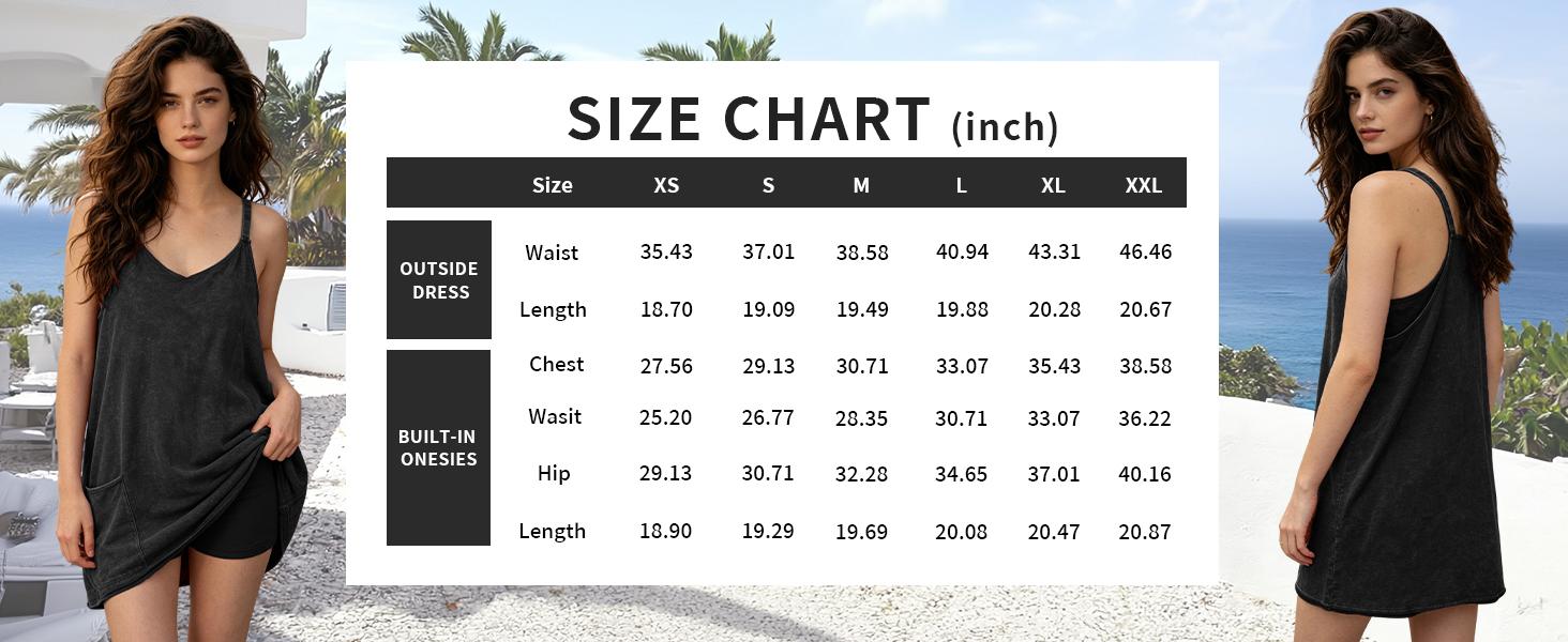 Product detail overview of Women's Mineral-Wash Sleeveless Workout Romper Dress 9