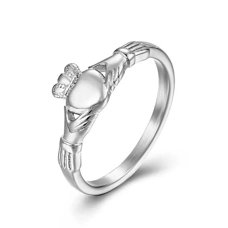 Classic Silver Claddagh Ring, 8mm Stainless Steel Irish Wedding Promise Band for Men & Women, Meaningful Engagement Gift Ideas, Meaningful Gifts, Engagement Rings, Copper Rings