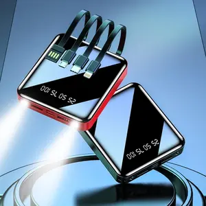 10,000 mAh Power Bank, 4-in-1 Portable Mobile Charger, Business Power Bank, USB-Rechargeable Power Bank with Digital Display & LED Light for Home, Office and Outdoor Travel, Boyfriend Gift