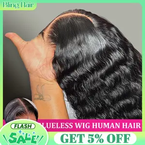 Bling Hair Glueless Wig Human Hair Deep Wave 6x4 5x5 Pre Cut Lace Wig Human Hair Ready To Wear Lace Closure Wigs for Women 13x4 13x6 Transparent Lace Front Wig #TikTokShopFallDealsForYou #TikTokShopHolidayHaul
