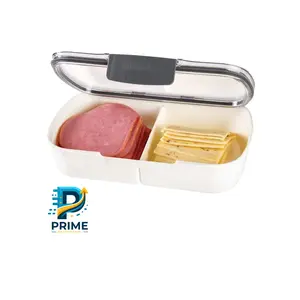 Progressive ProKeeper Split Deli Container Kitchen Storage Utensils Lid Plastic Rectangular Plastic With Lid