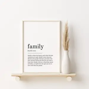 Family Definition Poster, Family Wall Art Poster, Gifts For Family Poster Prints No Framed, Gifts For Family, Wall Decor, Wall Art Home Decor, Wall Art Prints, Gifts For Parent