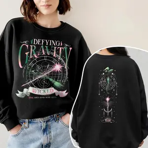 Wicked Defying Gravity Sweatshirt, Pink And Green Changed For Good Shirt, Wicked The Musical, Movie Fan Shirt