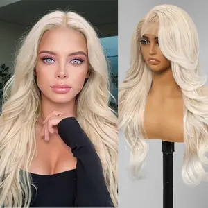 【Della】KOME Blonde Synthetic Lace Front Wig, 13×4 Body Wave Wig for Women, 26IN