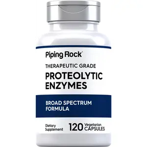 Piping Rock Proteolytic Enzymes Supplement | 120 Capsules | Broad Spectrum Complex | Vegetarian, Non-GMO, Gluten Free