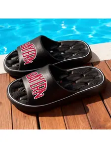 1pc BAYERN Printed Multifunctional indoor and outdoor slippers, soft-soled home slippers, shower slippers, hotel slippers, balcony/garden slippers, pool party slippers, slip-on drainage design, beach travel essentials.