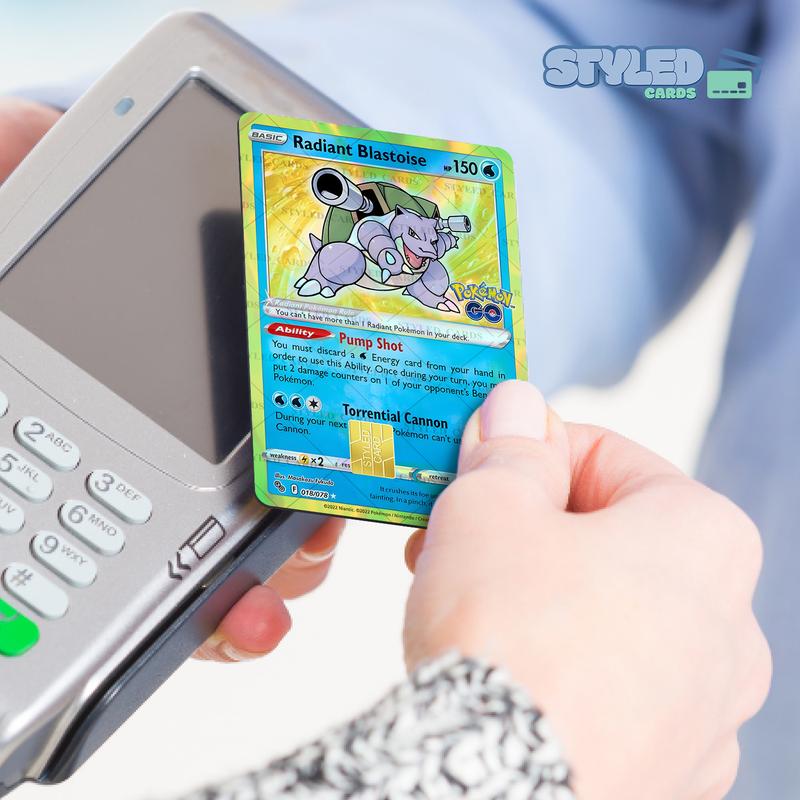 holographic pokemon debit card stickers/skins.high quality vinyl with UV ink made to last Decoration