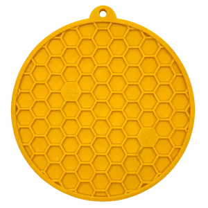 Honeycomb Design emat - Enrichment Lick Mat For Dogs and Cats - With Suction Cups | USA Made