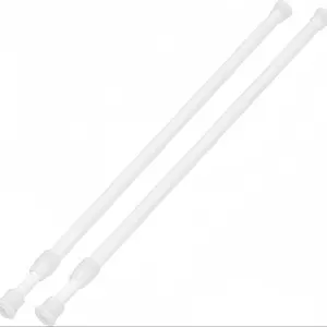 Adjustable Spring-Loaded Curtain Rod, Short Mini Retractable Window Blind Pole, No Drilling Needed, Suitable for Kitchen Bathroom Closet Door No-drilling expandable tension rods are suitable for doorways and kitchens.