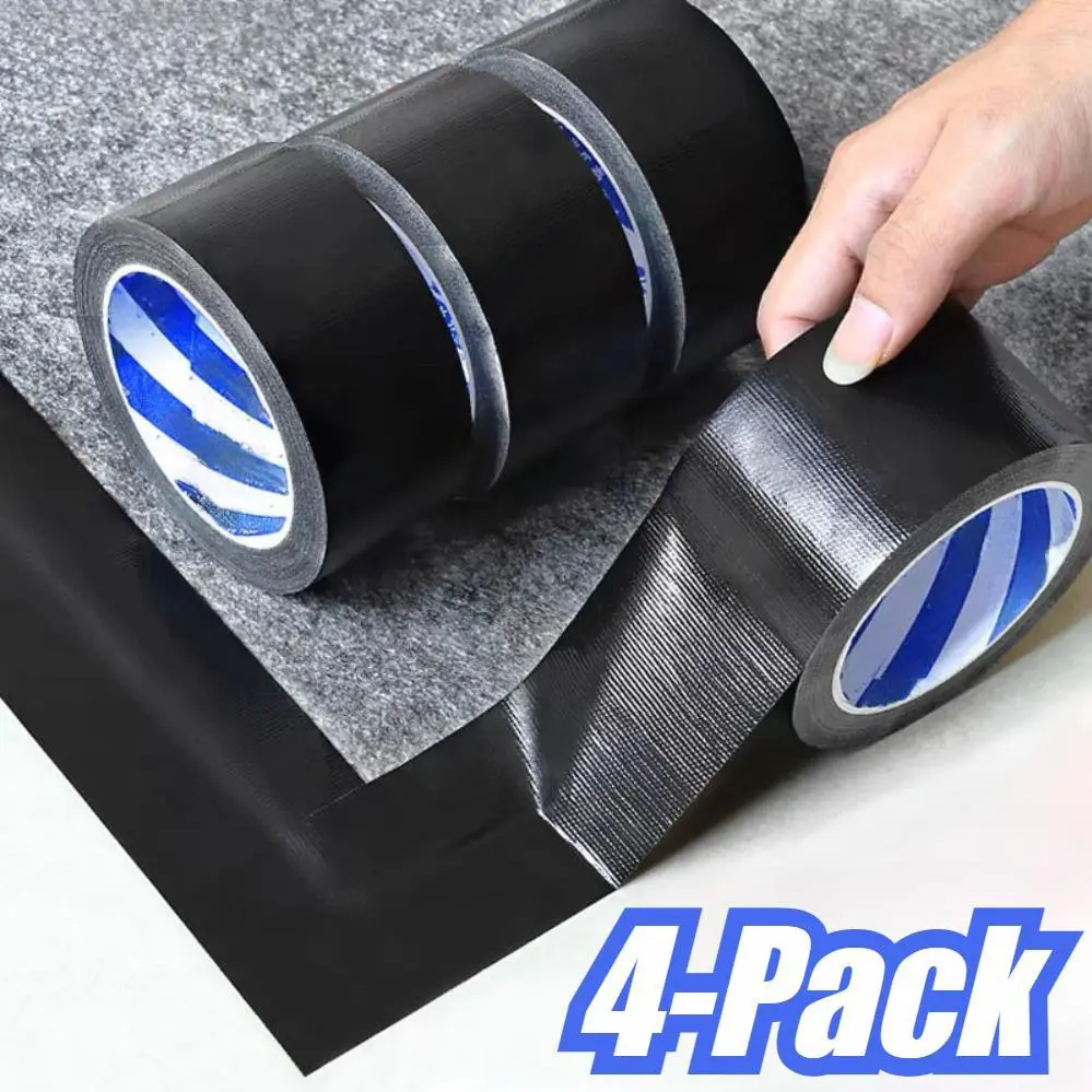 4 Rolls Industrial Strength Tape 2.3in X 32.8ft, No Residue Removal Multi-Surface Adhesive for RV Camping Gear, Automotive Repairs & Outdoor Equipment, Weatherproof Emergency Fixing Tape