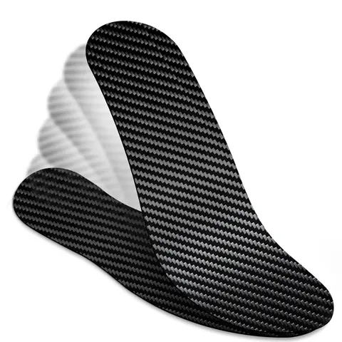 Carbon Fiber Sport Performance Insoles for Athletes - Shock Absorption Sole, Carbon Fiber Inlay, Energy Return, Plantar Support, Combat Fatigue, Enhances Biomechanical Force Transmission, for Basketball/Soccer, Athletic Shoe Comfort Enhancer