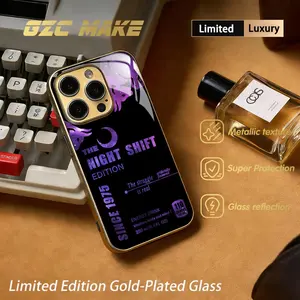 Red bull star new energy drink Phone Case For iphone 17 16 15 14 13 12 11Pro Plus Max Luxury gold Electroplated glass Phone Case Cover Protection