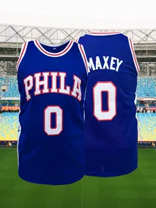 Men's Stitched Basketball Jersey - Sleeveless Athletic Philadelphia Shirt with No.7, Breathable Tank Top, Loose Fit Training Uniform Sports Apparel Sportswear Clothing