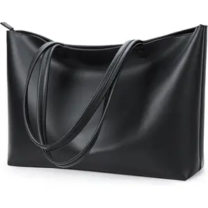 Tote Bag Zipper Shoulder Bag Faux Leather Purses Satchel for Women Casual Handbag Work Dating College
