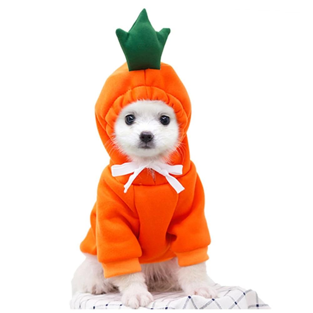 Cute Fruit Dog Clothes For Small Dogs Hoodies Winter Warm Fleece Pet Clothing Puppy Cat Costume Coat For French Chihuahua Outfit