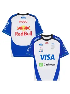 VCARB Hugo 2026 Team T-shirt Men's and Women's Fashion Sports Fitness Short sleeved Top