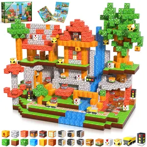 Magnetic Blocks - 150PCS Magnetic Building Blocks Road Forest Magnetic Cubes - Magnetic Toys for Montessori Toddler Birthday Gifts -STEM Sensory Construction Toys for Kids Ages 3+ for Boy & Girl