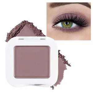 evpct Mauve Taupe Plum Matte Single Eye Shadow Palette, High Pigment Mini Monochrome Eyeshadow