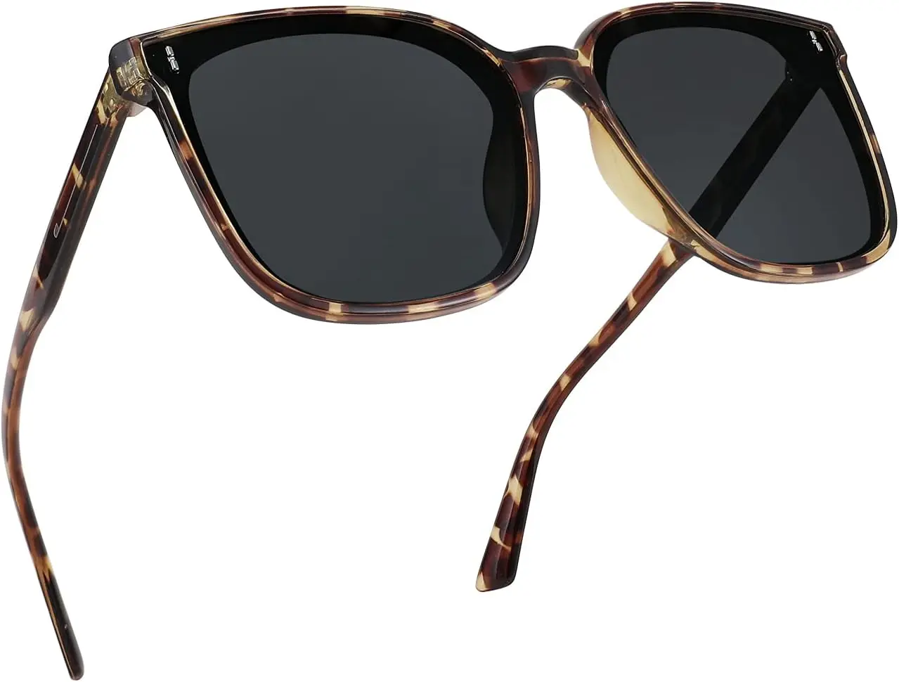 Polarized Square Sunglasses Retro Chic UV400 Protection FEISEDY B2758 Unisex Oversized Square Polarized Sunglasses  main image 2