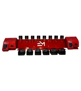Heavy-Duty Dual Battery Charging Station – Compatible with Milwaukee 12V & 18V