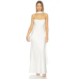 Runaway The Label Madeleine Strapless Maxi Dress in Pearl