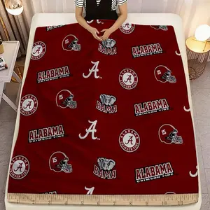 Alabama Pattern Blanket, Warm Soft Micro Flannel Throw, Multi-Purpose Bedding, Dorm Room Decor, Gift for Family Friends, All Seasons Use