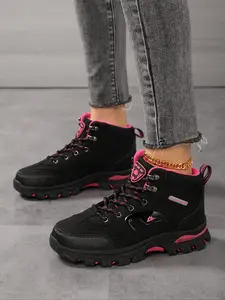 Women's Fashion Hiking Shoes, Windproof Waterproof Outdoor Sports Sneakers, Durable High Top Casual Footwear for Daily Wear, Outdoor Hiking Boots