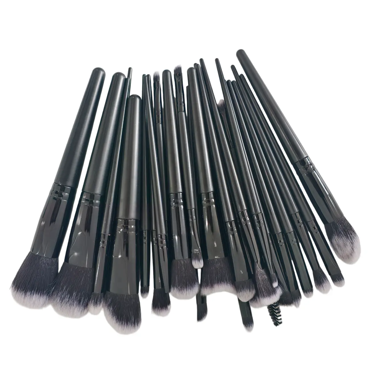 Black 25-Piece Multi-Use Makeup Brush Set - for Concealer, Blush, Foundation, Eyeshadow - Professional Beauty & Personal Care Tools
